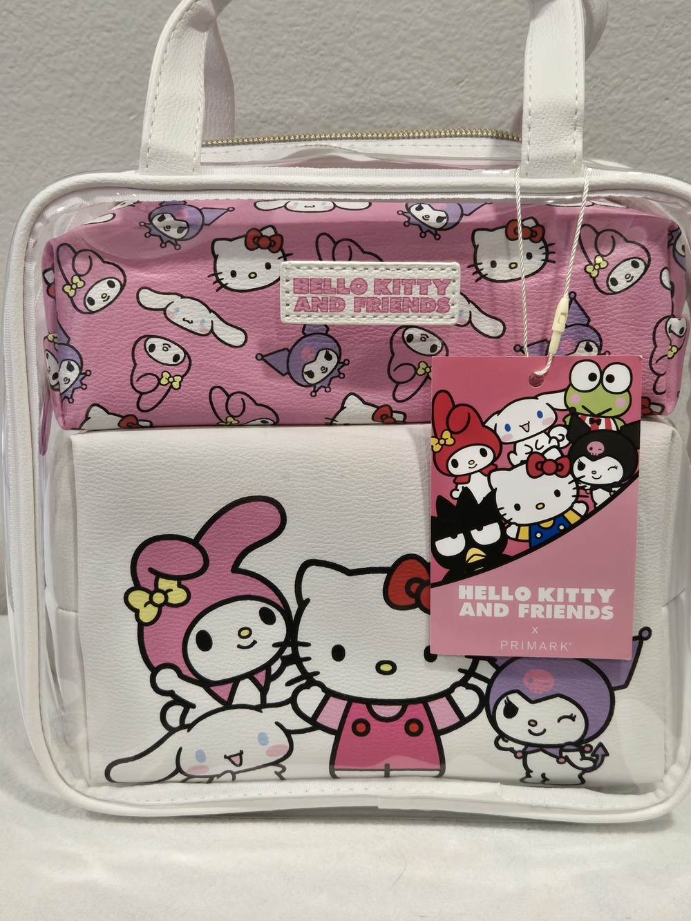 Hello Kitty And Friends NWT Clear Tote with 2 Sanrio Cosmetic Cases Included - Picture 2 of 7